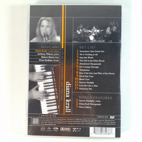 Diana Krall Live Concert DVD Collection Lot of 2 - Picture 10 of 10